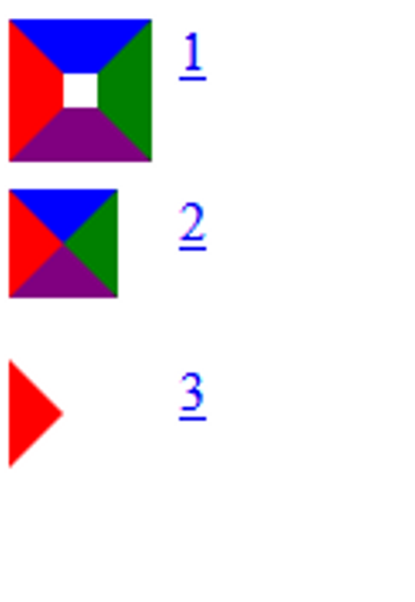 Illustration of border as triangle Illustration of border as triangle